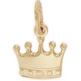 Rembrandt Crown Accent Charm, 14k Yellow Gold