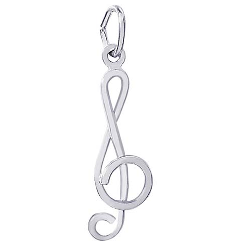 Sterling Silver Treble Clef Charm by Rembrandt Charms Sterling Silver Treble Clef Charm by Rembrandt Charms