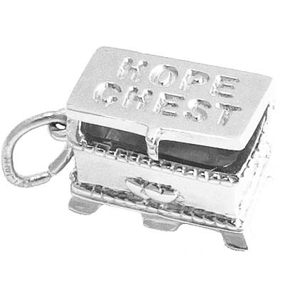 Sterling Silver Hope Chest Charm by Rembrandt Charms Sterling Silver Hope Chest Charm by Rembrandt Charms