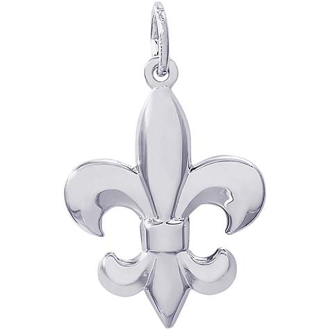 14k White Gold Fleur De Lis Charm by Rembrandt Charms 14k White Gold Fleur De Lis Charm by Rembrandt Charms