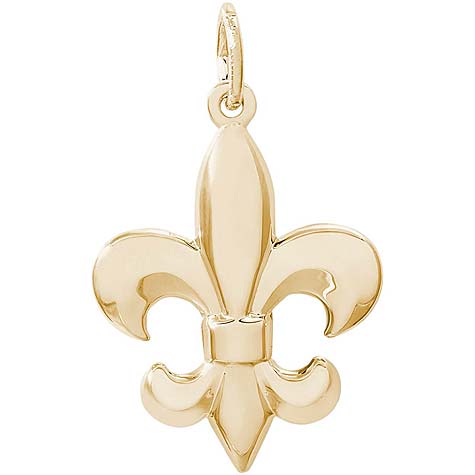 Gold Plated Fleur De Lis Charm by Rembrandt Charms Gold Plated Fleur De Lis Charm by Rembrandt Charms