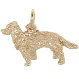 Gold Plate Golden Retriever Dog Charm by Rembrandt Charms