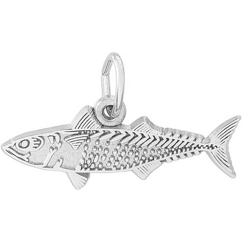 14K White Gold Mackerel Fish Charm by Rembrandt Charms 14K White Gold Mackerel Fish Charm by Rembrandt Charms