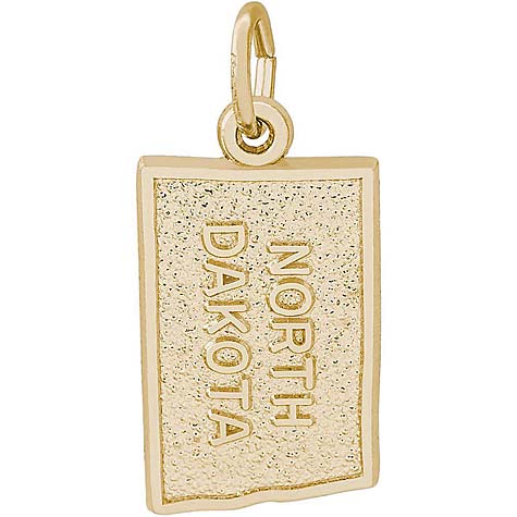 14K Gold North Dakota Charm by Rembrandt Charms 14K Gold North Dakota Charm by Rembrandt Charms
