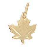 14K Gold Maple Leaf Accent Charm by Rembrandt Charms