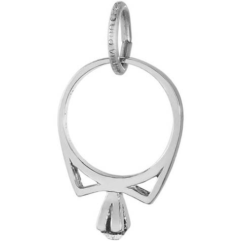 14k White Gold Engagement Ring Charm by Rembrandt Charms 14k White Gold Engagement Ring Charm by Rembrandt Charms