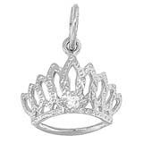 Sterling Silver April Birthstone Tiara Charm by Rembrandt Charms