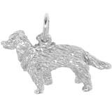 14K White Gold Golden Retriever Dog Charm by Rembrandt Charms