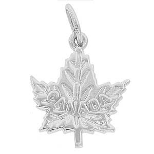 Sterling Silver Canada Maple Leaf Charm by Rembrandt Charms Sterling Silver Canada Maple Leaf Charm by Rembrandt Charms