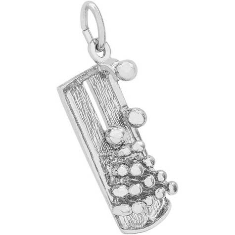 14K White Gold Bowling Lane Charm by Rembrandt Charms 14K White Gold Bowling Lane Charm by Rembrandt Charms