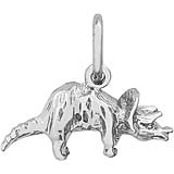 Sterling Silver Triceratops Charm by Rembrandt Charms