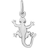 14K White Gold Gecko Charm by Rembrandt Charms