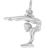 14k White Gold Gymnast Charm by Rembrandt Charms