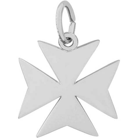 14K White Gold Maltese Cross Charm by Rembrandt Charms 14K White Gold Maltese Cross Charm by Rembrandt Charms