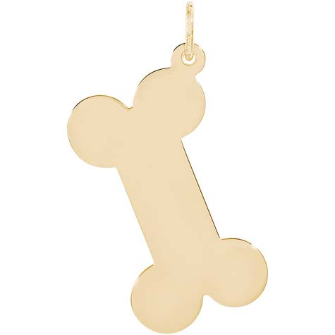 14k Gold Dog Bone Charm by Rembrandt Charms