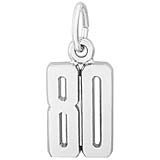14K White Gold That's My Number Charm 00-99 by Rembrandt Charms