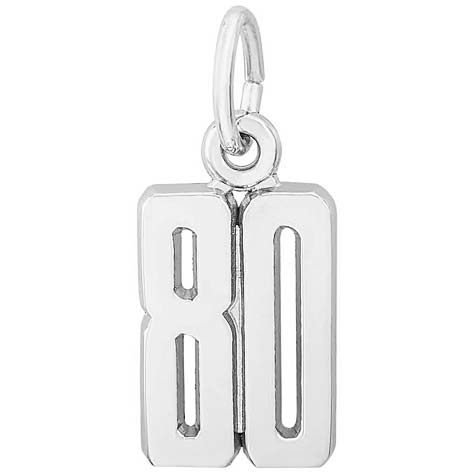 Sterling Silver That's My Number Charm 00-99 by Rembrandt Charms