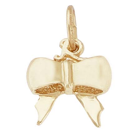 Gold Plate Bow Charm by Rembrandt Charms