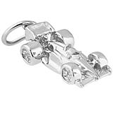 14K White Gold Formula one Race Car Charm by Rembrandt Charms