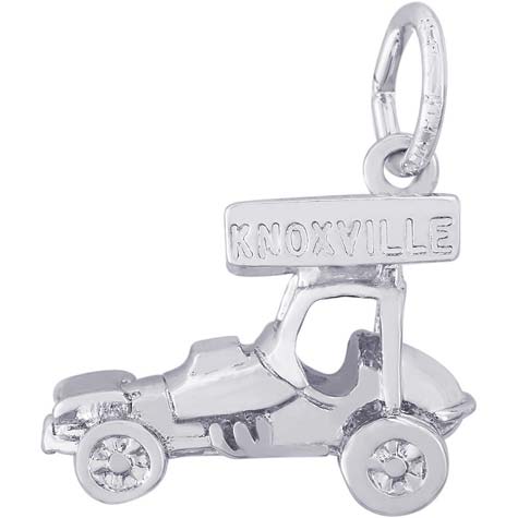 14K White Gold Knoxville Sprint Car Charm by Rembrandt Charms 14K White Gold Knoxville Sprint Car Charm by Rembrandt Charms