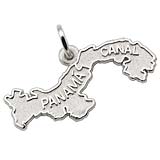 Sterling Silver Panama Canal Map Charm by Rembrandt Charms