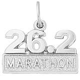 14k White Gold 26.2 Marathon Charm by Rembrandt Charms