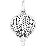 14K White Gold Flat Hot Air Balloon Charm by Rembrandt Charms