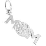 14K White Gold Soccer Mom Charm by Rembrandt Charms
