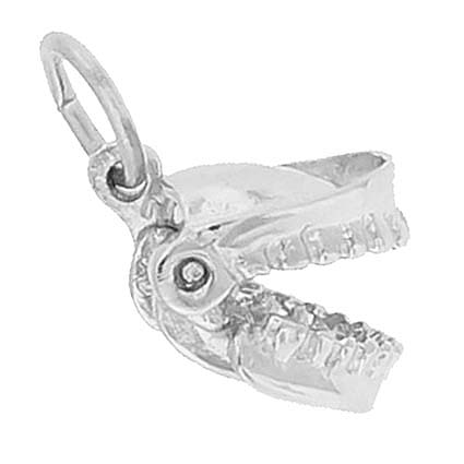 14K White Gold False Teeth Charm by Rembrandt Charms 14K White Gold False Teeth Charm by Rembrandt Charms