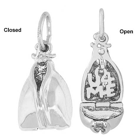 14K White Gold Fortune Cookie Charm by Rembrandt Charms 14K White Gold Fortune Cookie Charm by Rembrandt Charms
