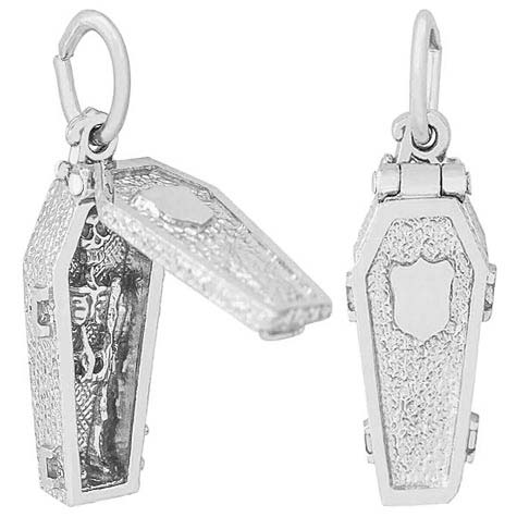 Sterling Silver Casket Charm by Rembrandt Charms Sterling Silver Casket Charm by Rembrandt Charms