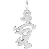 Sterling Silver Calligraphic Love Charm by Rembrandt Charms