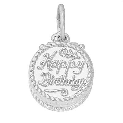 Rembrandt Birthday Cake Charm, Sterling Silver