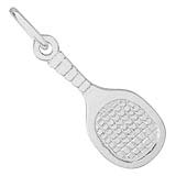 14K White Gold Racquetball Racquet Accent Charm by Rembrandt Charms