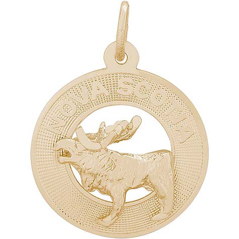 14K Gold Nova Scotia Moose Ring Charm by Rembrandt Charms 14K Gold Nova Scotia Moose Ring Charm by Rembrandt Charms