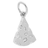 14K White Gold Cheese Slice Charm by Rembrandt Charms