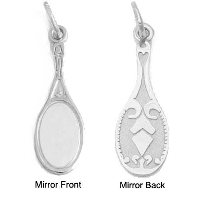 14K White Gold Mirror Charm by Rembrandt Charms