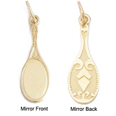 Gold Plate Mirror Charm by Rembrandt Charms