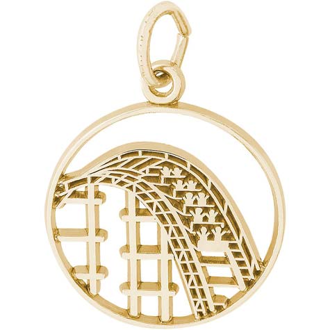 14K Gold Roller Coaster Charm by Rembrandt Charms