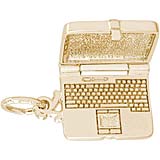 10K Gold Laptop Computer Charm by Rembrandt Charms