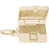 Gold Plated Laptop Computer Charm by Rembrandt Charms