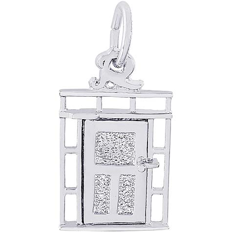 14K White Gold Front Door Charm by Rembrandt Charms 14K White Gold Front Door Charm by Rembrandt Charms
