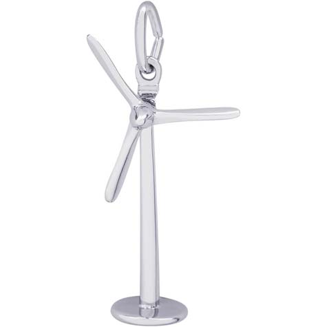 14K White Gold Wind Energy Charm by Rembrandt Charms 14K White Gold Wind Energy Charm by Rembrandt Charms