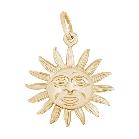 Gold Plate Small Dominica Sunshine Charm by Rembrandt Charms