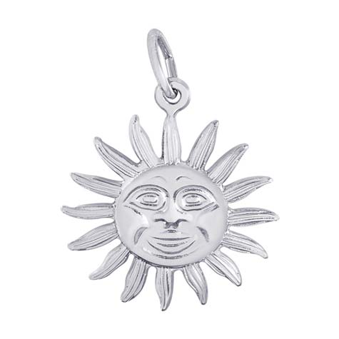 14K White Gold Small Dominica Sunshine Charm by Rembrandt Charms 14K White Gold Small Dominica Sunshine Charm by Rembrandt Charms