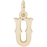14K Gold Blackletter Initial U Charm by Rembrandt Charms