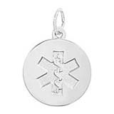 14k White Gold Medical Alert (plain) by Rembrandt Charms