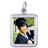 14K White Gold Rectangle PhotoArt® Charm by Rembrandt Charms