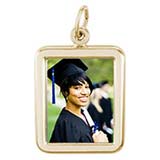 Gold Plated Rectangle PhotoArt® Charm by Rembrandt Charms
