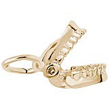 Rembrandt False Teeth Charm, 14k Yellow Gold